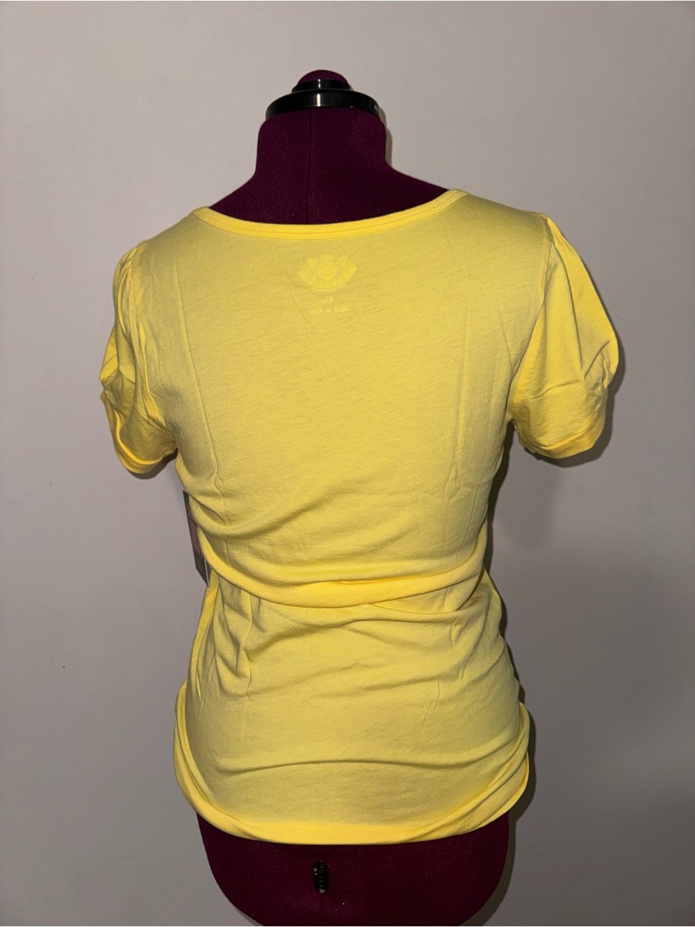 Vintage Juicy Couture Yellow Tee with Purple Crest and Silver Laurel - Picture 5 of 8